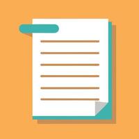 Simple Paper Sheet with Lines and Tab vector