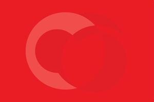 Abstract Red Circles Intertwined Design Art vector
