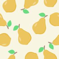 Pear seamless pattern. Fruit illustration for fabric print, web banner, stickers, product design. vector