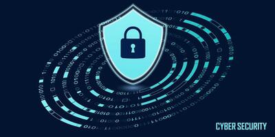 Cybersecurity and information protection. Data protection concept design for personal privacy, and cyber security. Shield With Keyhole icon. Illustration. vector