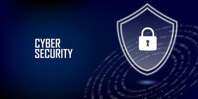 Cyber security or web security web banner or landing page. Cyber safety and privacy concept. Hands at work behind a laptop keyboard. Internet security information. illustration. vector