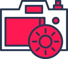Camera Brightness Line Half Filled vector