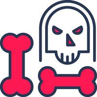 Bones Line Half Filled vector