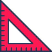 Triangular Ruler Line Half Filled vector