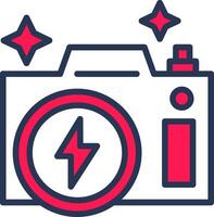 Flash Camera Line Half Filled vector