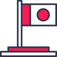 Flag Line Half Filled vector