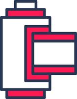 Camera Roll Line Half Filled vector