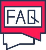 FAQ Line Half Filled vector
