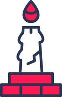 Candle Line Half Filled vector