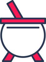 Cauldron Line Half Filled vector