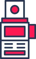 Camera Meter Line Half Filled vector