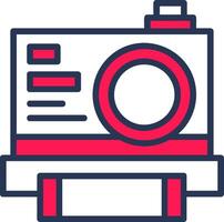 Instant Camera Line Half Filled vector