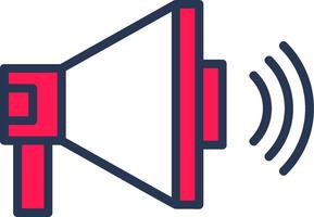 Megaphone Line Half Filled vector