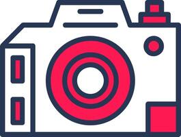 Dslr Camera Line Half Filled vector