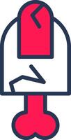 Scary Finger Line Half Filled vector