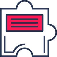 Puzzle Line Half Filled vector