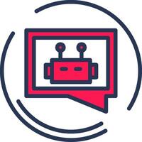Auto Reply Line Half Filled vector