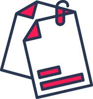 Attached File Line Half Filled vector