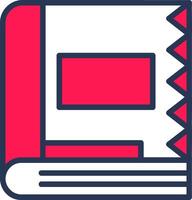 Spell Book Line Half Filled vector