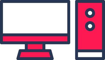 Computer Line Half Filled vector