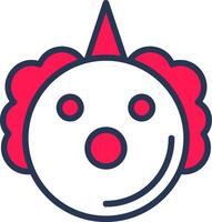 Clown Line Half Filled vector