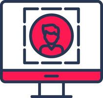 User Centered Design Line Half Filled vector