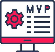 Minimum Viable Product Line Half Filled vector