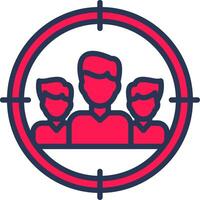 Focus Group Line Half Filled vector