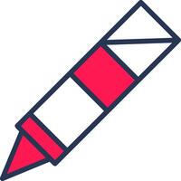 Crayon Line Half Filled vector