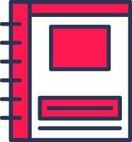 Notebook Line Half Filled vector