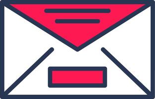 Mail Line Half Filled vector