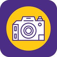 Dslr Camera Filled Curve Icon vector