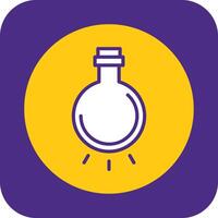 Light Bulb Filled Curve Icon vector