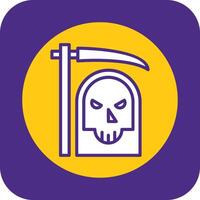 Grim Reaper Filled Curve Icon vector