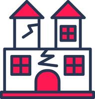 Ghost Castle Line Half Filled vector