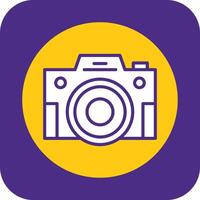 Compact Camera Filled Curve Icon vector