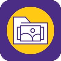Images Folder Filled Curve Icon vector