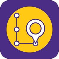 Gps Filled Curve Icon vector
