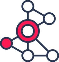 Network Line Half Filled vector