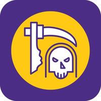 Death Filled Curve Icon vector