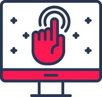 Call To Action Line Half Filled vector