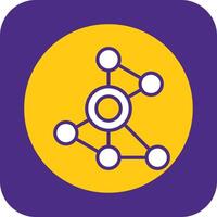 Network Filled Curve Icon vector