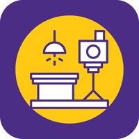 Photo Studio Filled Curve Icon vector