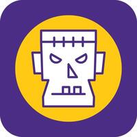 Frankenstein Filled Curve Icon vector