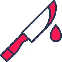 Knife Blood Line Half Filled vector