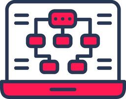 Information Architecture Line Half Filled vector