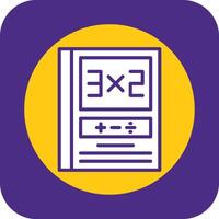 Maths Filled Curve Icon vector