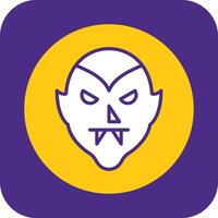 Dracula Filled Curve Icon vector