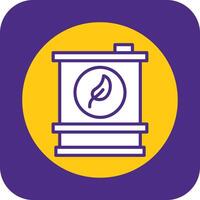 Biofuel Barrell Filled Curve Icon vector