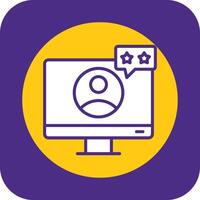 User Experience Filled Curve Icon vector